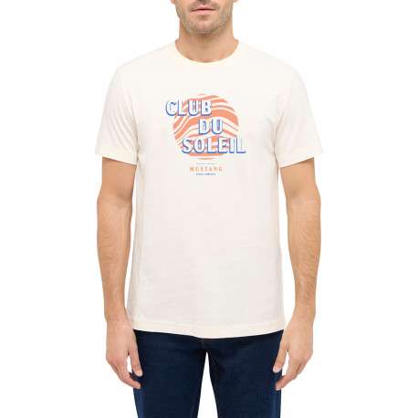 T-shirt Austin en coton blanc à imprimé ""club du soleil"" et à manches courtes - Image 4