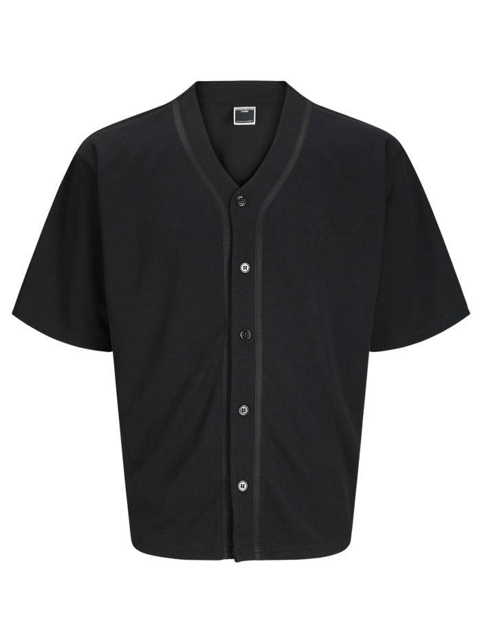 T-shirt noir uni avec une...