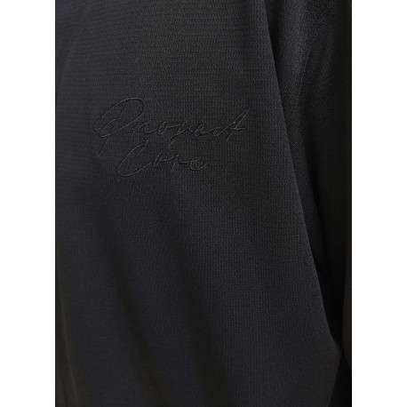 T-shirt noir uni avec une coupe droite à col v et des manches courtes - Image 6