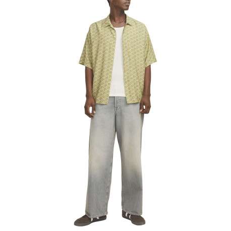 Chemise tilleul imprimé avec une coupe droite à col français - Image 2