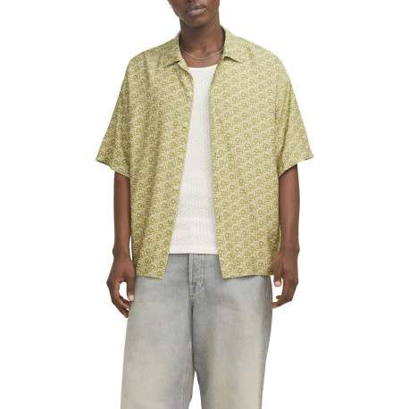 Chemise tilleul imprimé avec une coupe droite à col français - Image 4