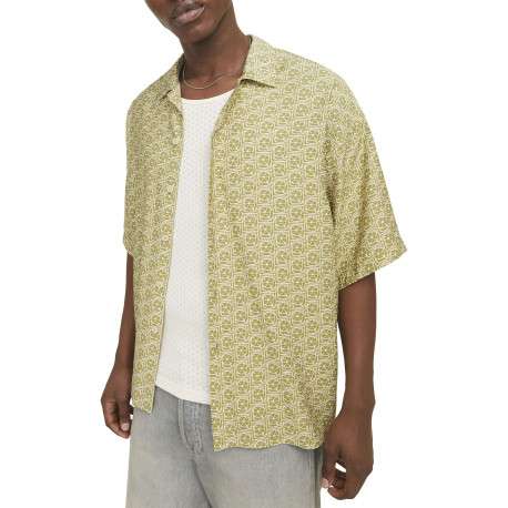 Chemise tilleul imprimé avec une coupe droite à col français - Image 5