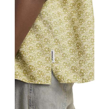 Chemise tilleul imprimé avec une coupe droite à col français - Image 7