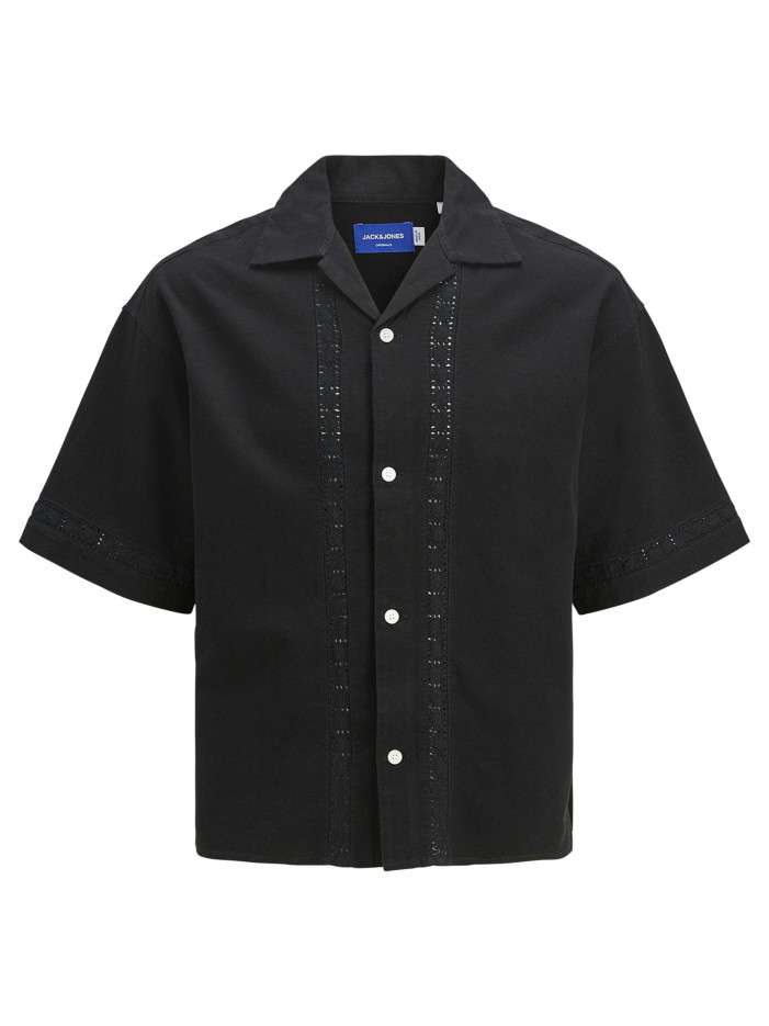 Chemise noire unie avec une...