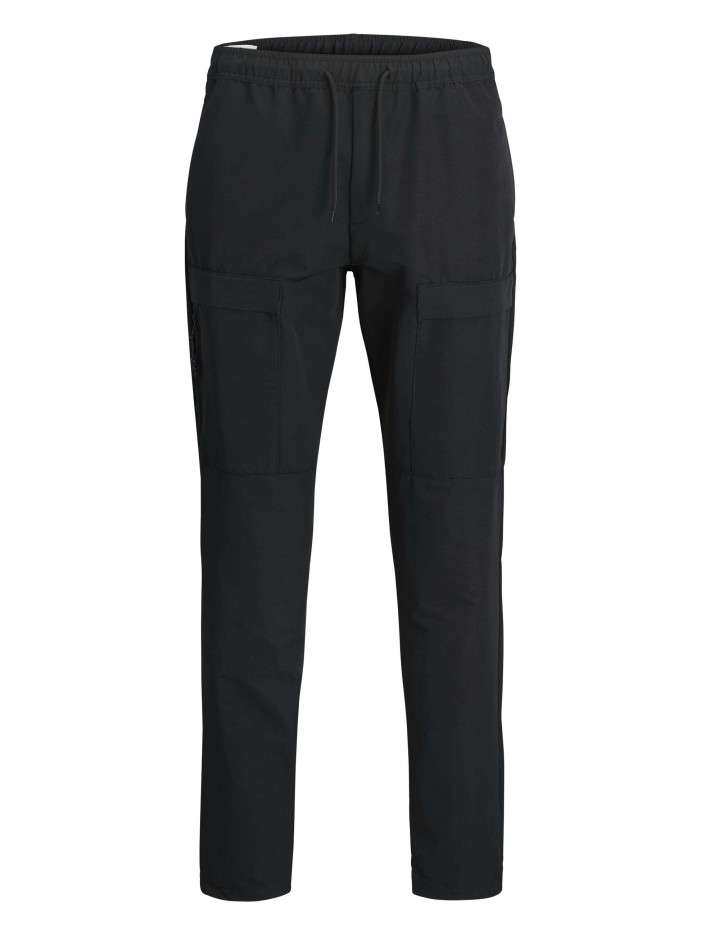 Jogging cargo noir uni avec...