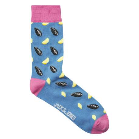 Lot de 3 paires de chaussettes hautes en coton mélangé multicolores imprimées - Image 2