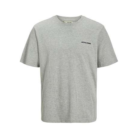 Pyjama court gris uni avec une coupe droite et une taille élastiquée - Image 2