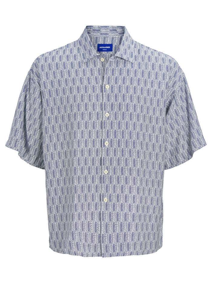 Chemise bleue imprimée avec...