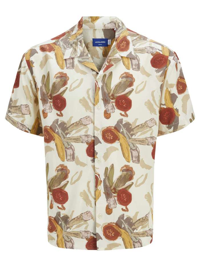 Chemise blanche et rouge à...