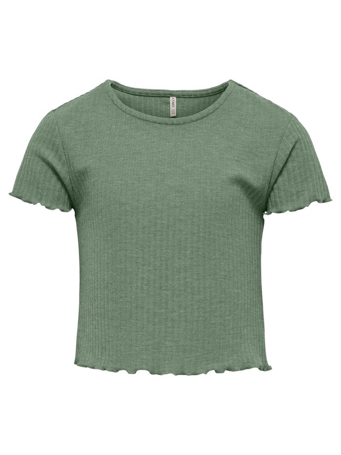 T-shirt vert d'eau uni à...