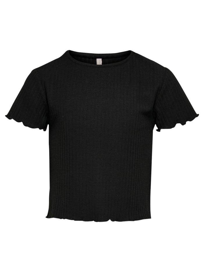 T-shirt noir uni ajusté à...