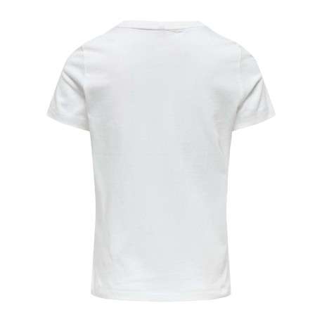 T-shirt en coton biologique blanc à sequins, coupe droite et col rond - Image 2