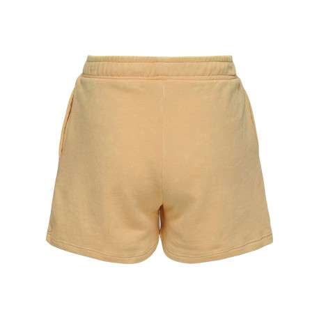 Short pêche uni à taille élastiquée avec cordon et patch de la marque - Image 2