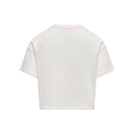 T-shirt en coton blanc à imprimé et broderie palmier, coupe droite et col rond - Image 2