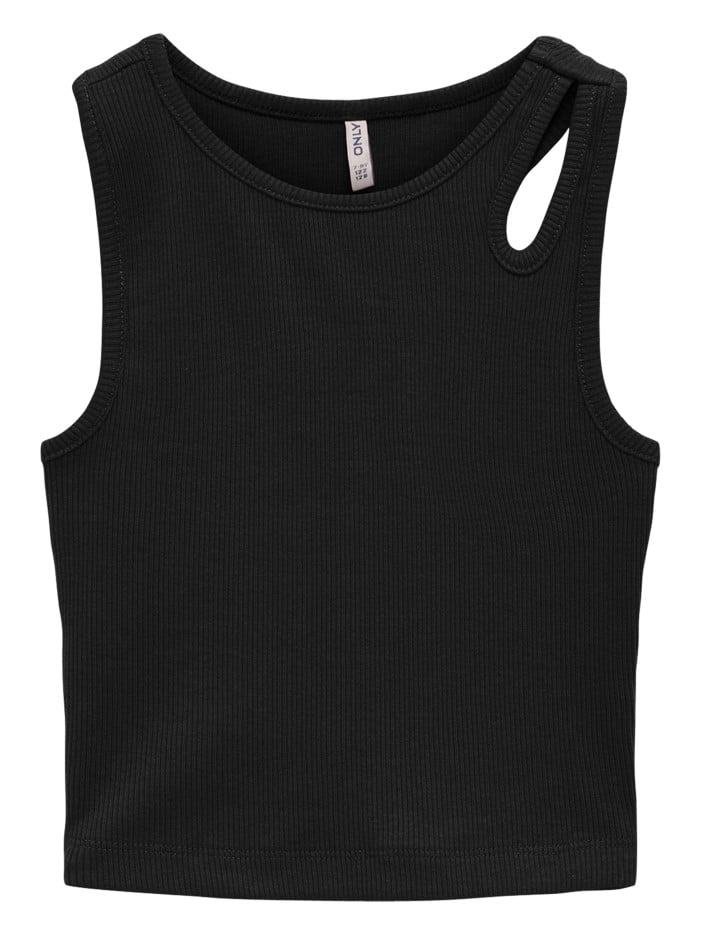 Débardeur en coton noir uni...