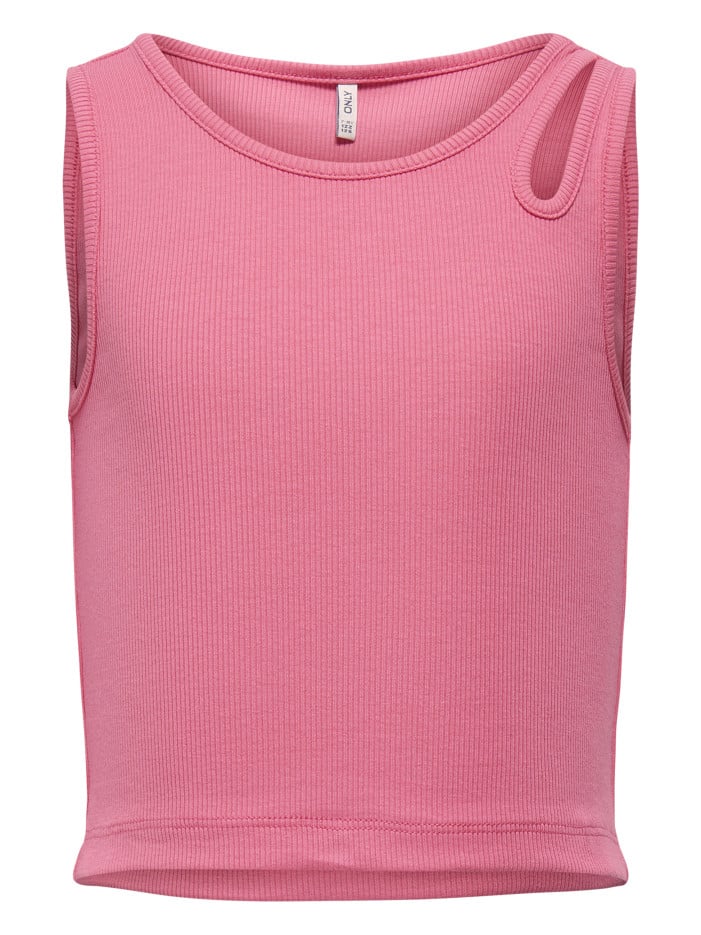 Débardeur en coton rose uni...