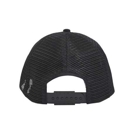 Casquette en coton biologique noire unie trucker avec fermeture snapback - Image 2