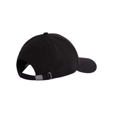 Casquette strapback noire unie avec un patch silicone à l'avant - Image 2