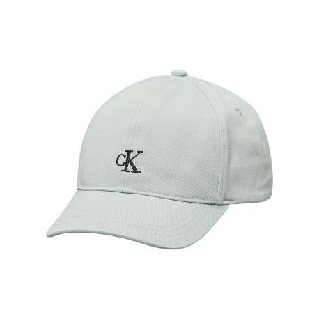 Casquette strapback en coton vert d'eau unie avec le logo brodé à l'avant
