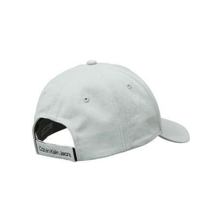 Casquette strapback en coton vert d'eau unie avec le logo brodé à l'avant - Image 2