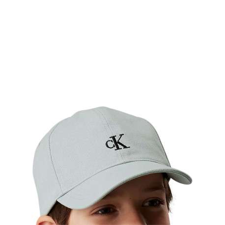 Casquette strapback en coton vert d'eau unie avec le logo brodé à l'avant - Image 5