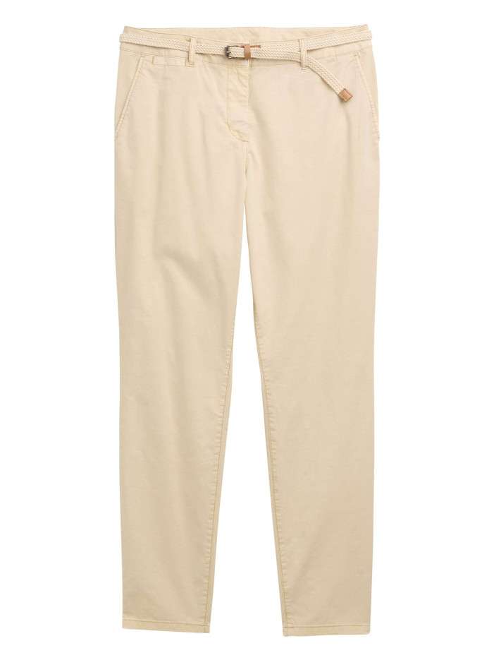 Pantalon Chino beige uni en...