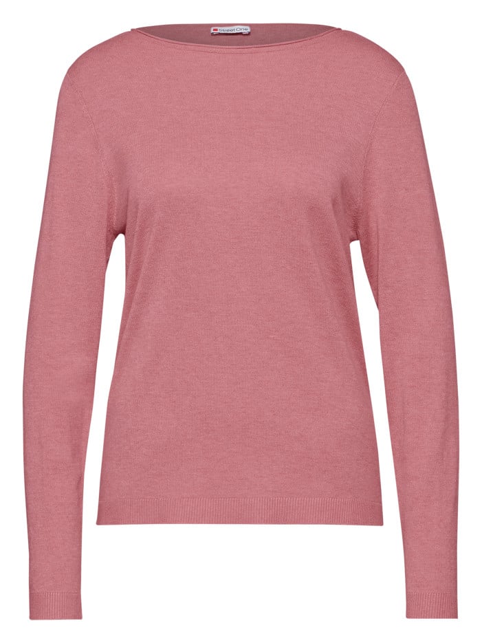 Pull rose uni à coupe...