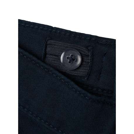 Short 5 poches en coton bleu marine uni à coupe regular fit et à taille basse - Image 3