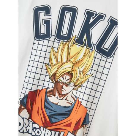 T-shirt en coton blanc imprimé à l'avant avec une coupe droite et un col rond - Image 3