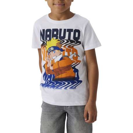 T-shirt en coton blanc imprimé personnage à l'avant avec une coupe droite - Image 3