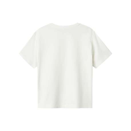 T-shirt en coton blanc imprimé personnages de fiction à l'avant avec un col rond - Image 2