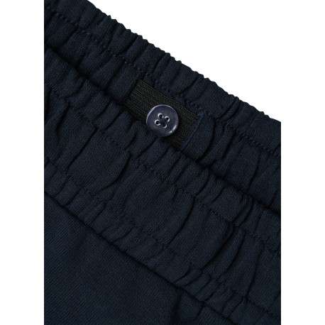Short jogging cargo bleu marine uni à coupe droite et à taille élastiquée - Image 5