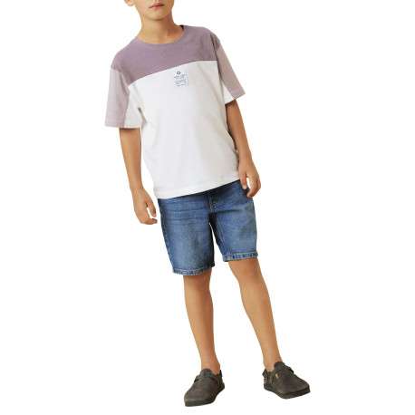Short denim 5 poches en coton bleu indigo uni avec une coupe regular fit - Image 5