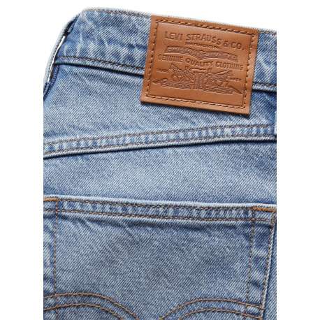 Jean '80s Mom Jeans bleu stone uni à coupe tapered et à taille haute - Image 2