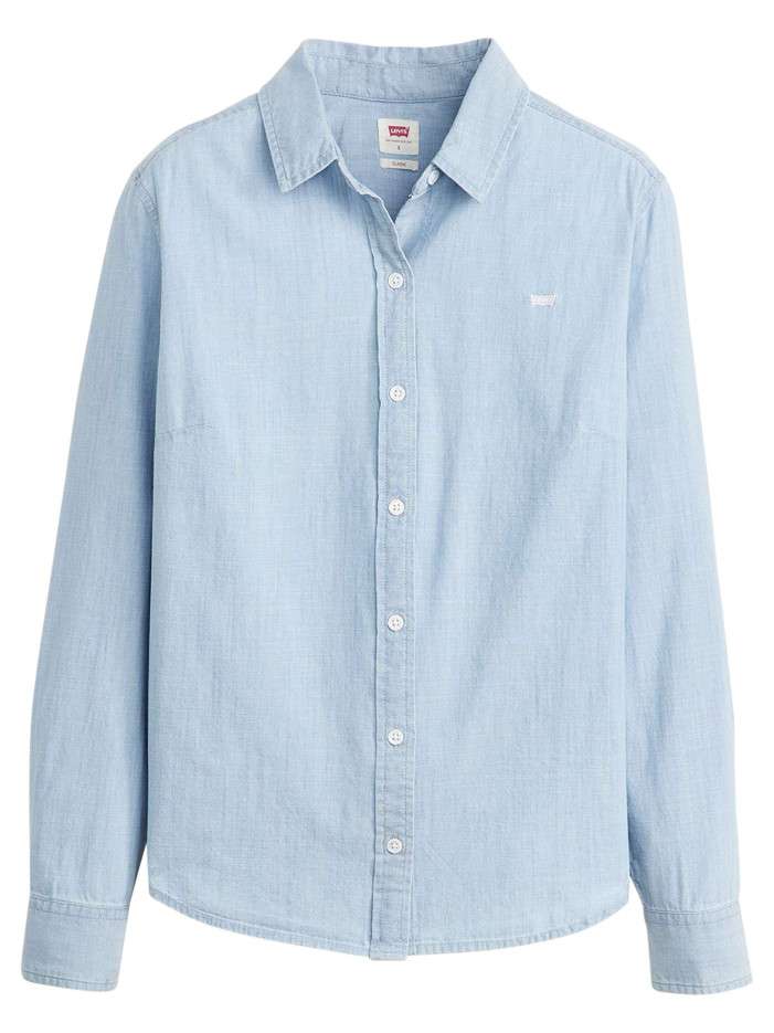 Chemisier denim en coton...