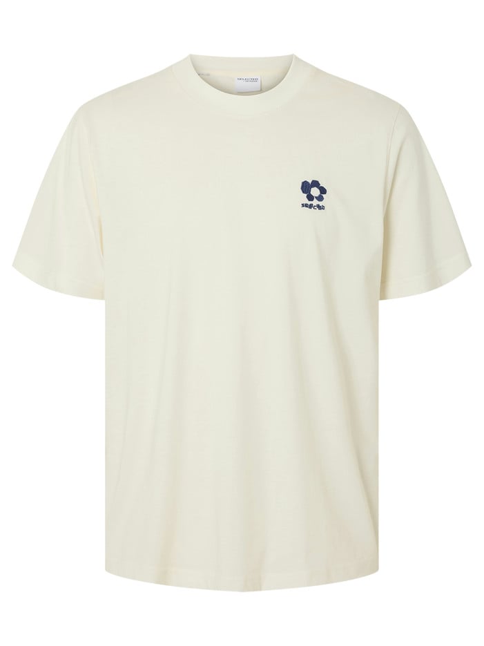T-shirt en coton écru à...