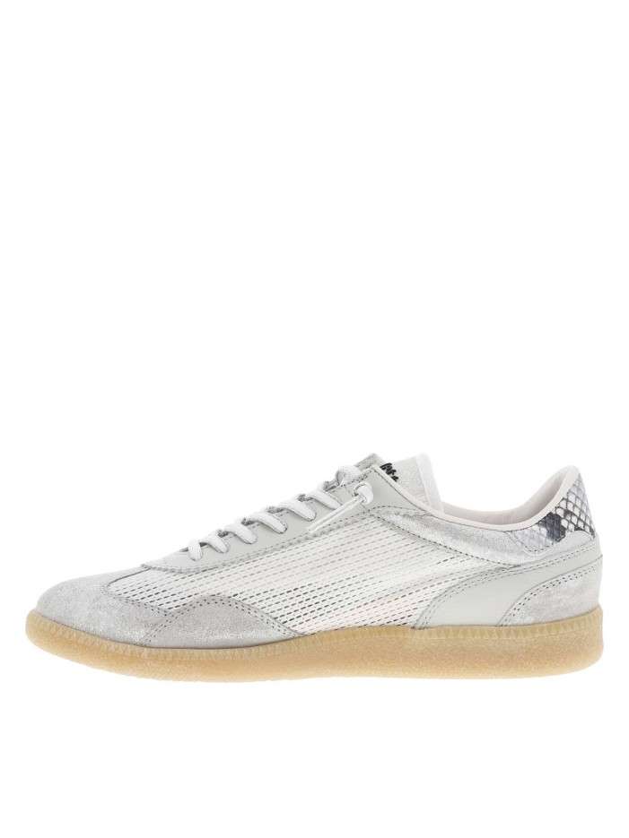 Tennis en cuir écrues à...