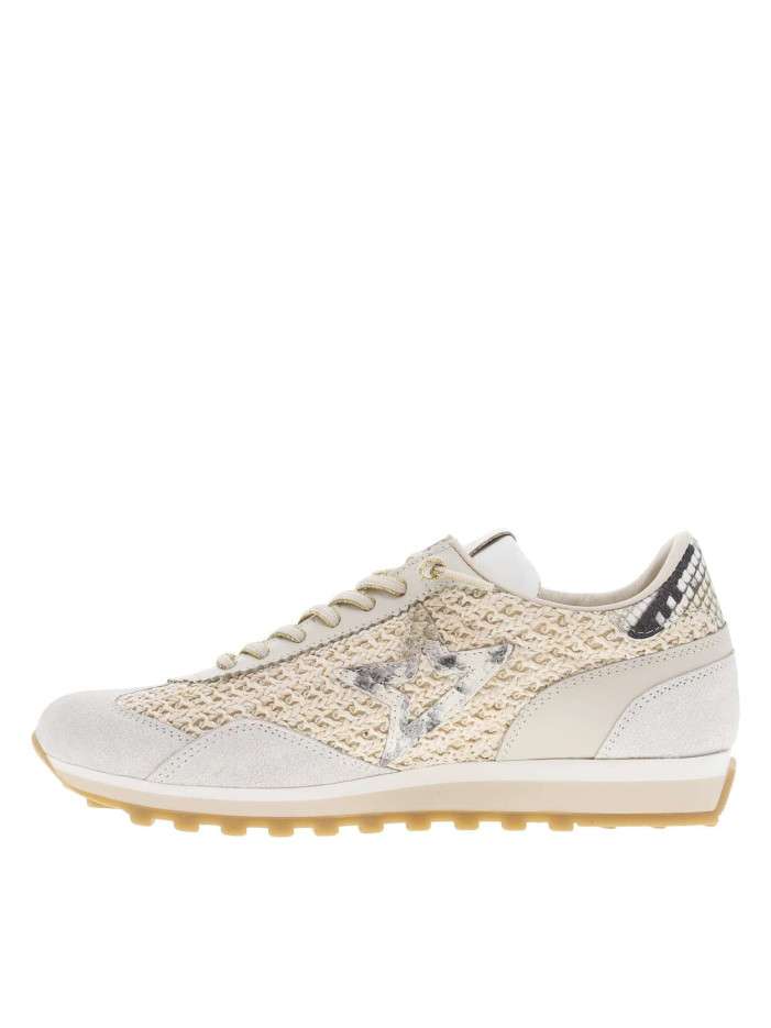 Baskets running en cuir...