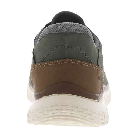 Sneakers kaki à talon plat et à lacets élastiqués kaki avec marque embossée - Image 6