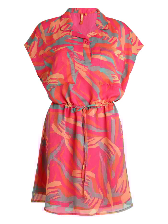 Robe courte tricolore avec...