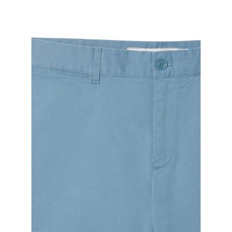 Chino 5 poches en coton bleu uni avec une coupe slim fit et une taille mi-haute - Image 3