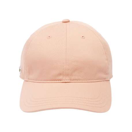 Casquette strapback réglable en coton saumon unie avec le logo sur le côté - Image 6