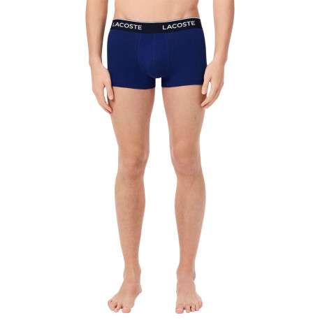 Lot de 3 boxers classiques tricolore en coton unis à coupe fermée - Image 3