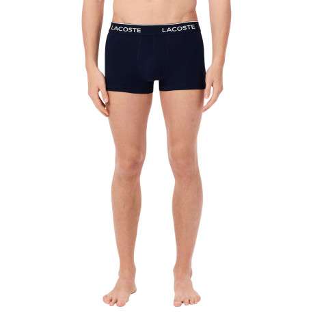 Lot de 3 boxers classiques tricolore en coton unis à coupe fermée - Image 5