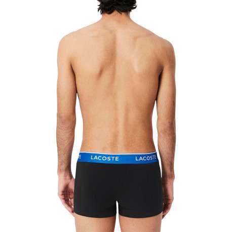 Lot de 3 boxers classiques noirs en coton unis à ceinture tricolore - Image 2