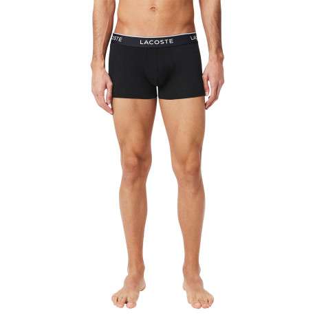 Lot de 3 boxers classiques noirs en coton unis à ceinture tricolore - Image 4