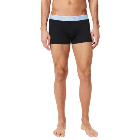 Lot de 3 boxers classiques noirs en coton unis à ceinture tricolore - Image 5