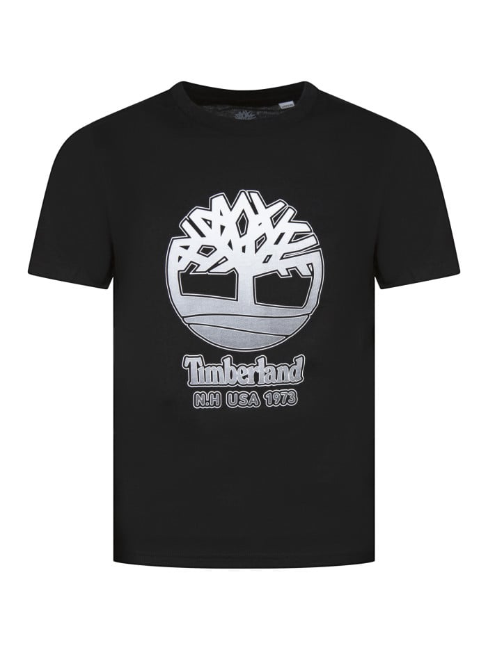 T-shirt en coton noir avec...