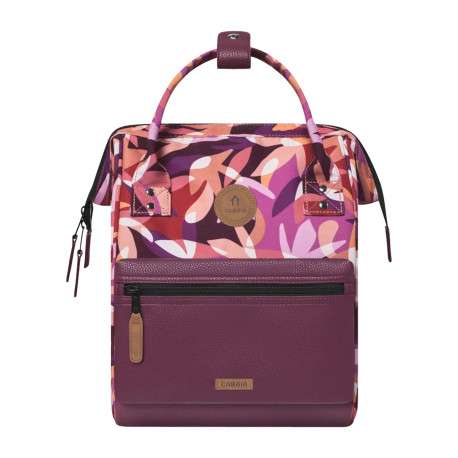 Sac à dos rose imprimé de fleurs avec des pochettes interchangeables - Image 3