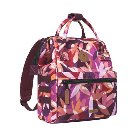 Sac à dos rose imprimé de fleurs avec des pochettes interchangeables - Image 4
